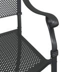 Gartenstuhl 2 pcs Schwarz 55 x 55 x 92,5cm Aluminium