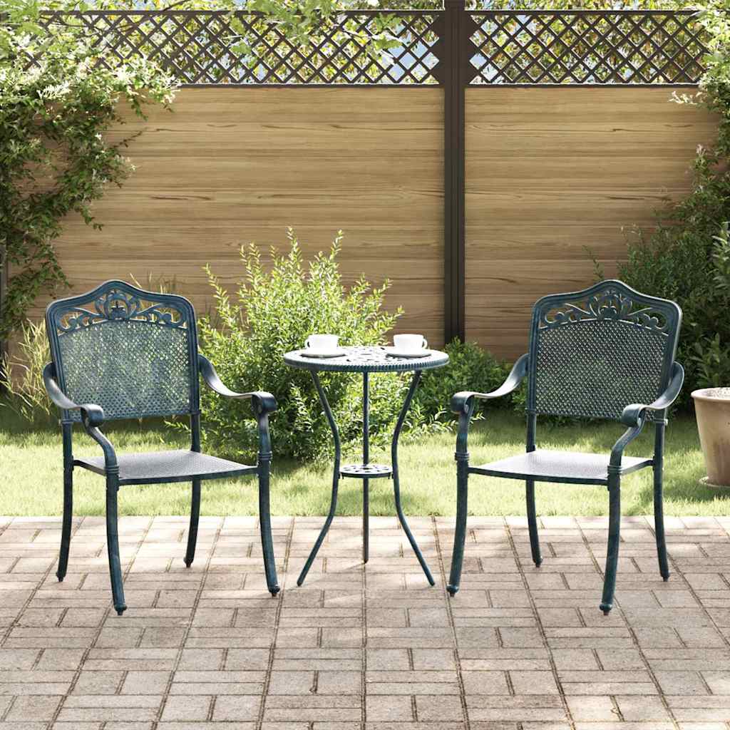 Gartenstuhl 2 pcs Grün 64 x 62 x 93cm Aluminium