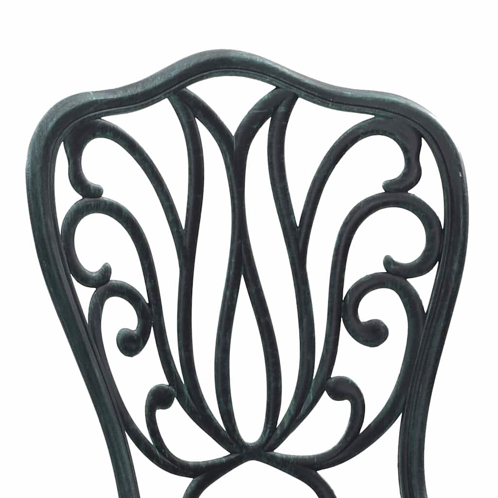 Garten Bistro Set 3 pcs Grün Aluminium