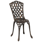 Garten Bistro Set 3 pcs Bronze Aluminium