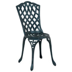 Garten Bistro Set 3 pcs Grün Aluminium