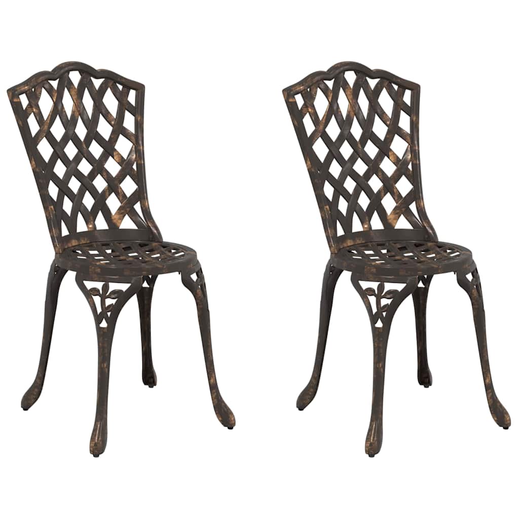 Gartenstuhl 2 pcs Bronze 39 x 40 x 87cm Aluminium