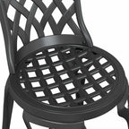 Gartenstuhl 2 pcs Schwarz 39 x 40 x 87cm Aluminium