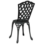 Gartenstuhl 2 pcs Schwarz 39 x 40 x 87cm Aluminium