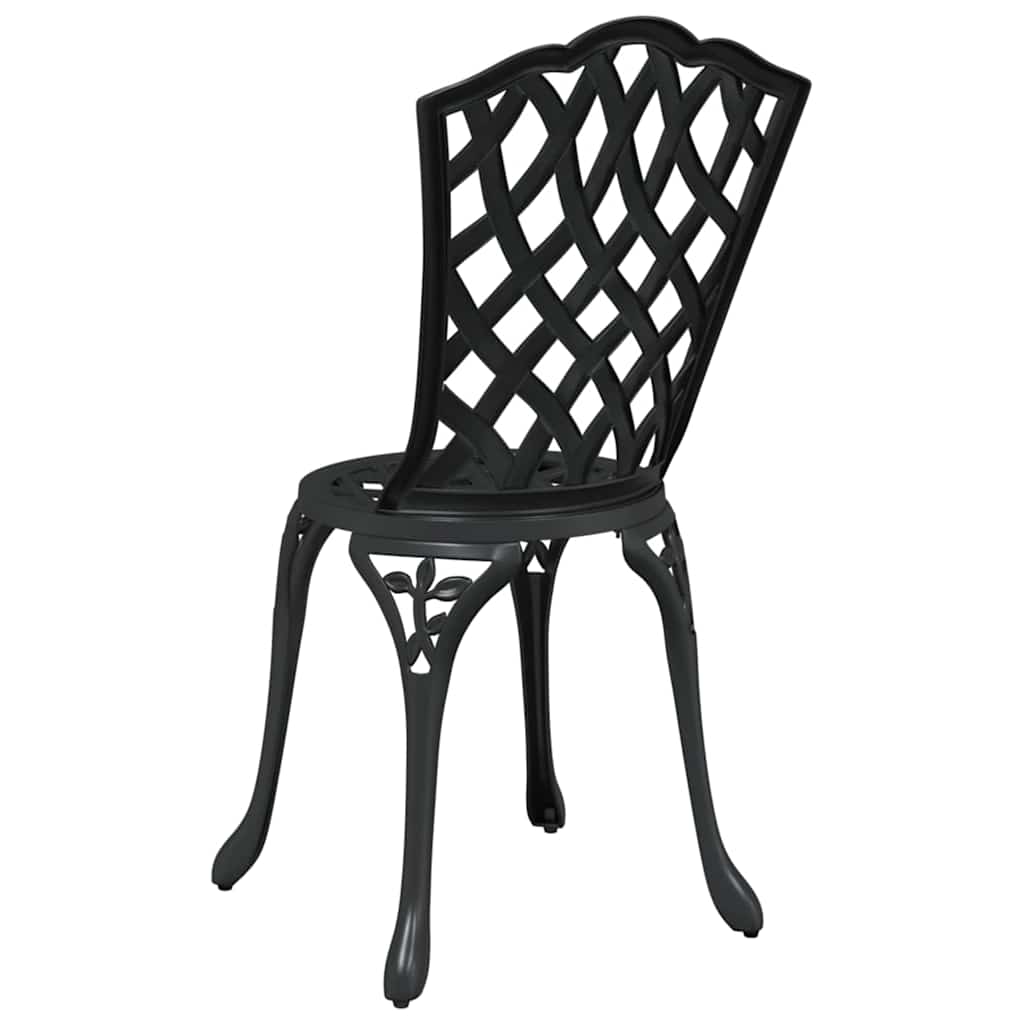 Gartenstuhl 2 pcs Schwarz 39 x 40 x 87cm Aluminium