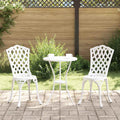 Gartenstuhl 2 pcs Weiß 39 x 40 x 87cm Aluminium