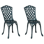 Gartenstuhl 2 pcs Grün 39 x 40 x 87cm Aluminium