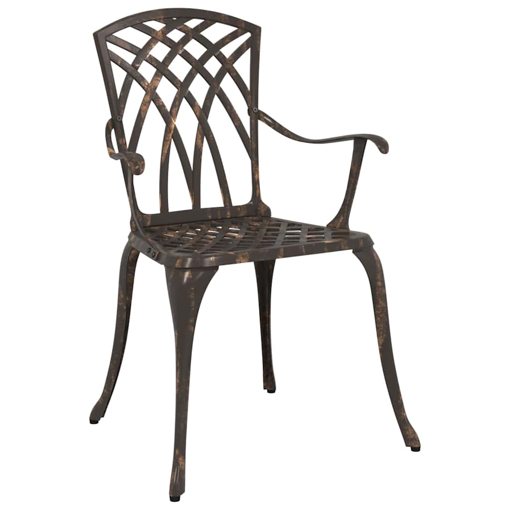 Gartenstuhl 2 pcs Bronze 53 x 51 x 88,5 cm Aluminium