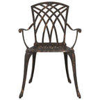 Gartenstuhl 2 pcs Bronze 53 x 51 x 88,5 cm Aluminium
