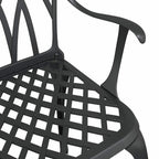 Gartenstuhl 2 pcs Schwarz 53 x 51 x 88,5 cm Aluminium