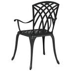 Gartenstuhl 2 pcs Schwarz 53 x 51 x 88,5 cm Aluminium