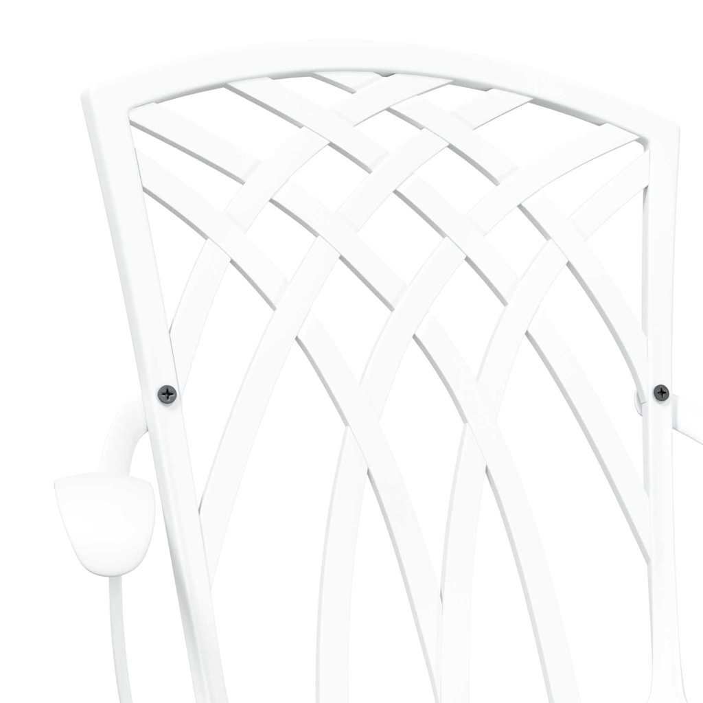 Gartenstuhl 2 pcs Weiß 53 x 51 x 88,5 cm Aluminium