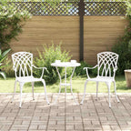Gartenstuhl 2 pcs Weiß 53 x 51 x 88,5 cm Aluminium