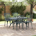 Gartenstuhl 4 pcs Grün 61 x 60,5 x 93cm Aluminium