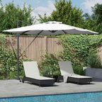 Sonnenschirm Sand 286 x 284 x 270 cm Aluminium und Polyester