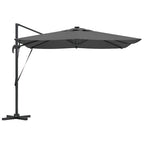 Sonnenschirm mit LED-Lichtleisten Anthrazit 286 x 284 x 270 cm