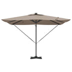 Sonnenschirm Taupe 286 x 284 x 270 cm Aluminium und Polyester