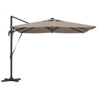 Sonnenschirm Taupe 286 x 284 x 270 cm Aluminium und Polyester