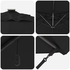 Sonnenschirm Schwarz 286 x 284 x 270 cm Aluminium und Polyester