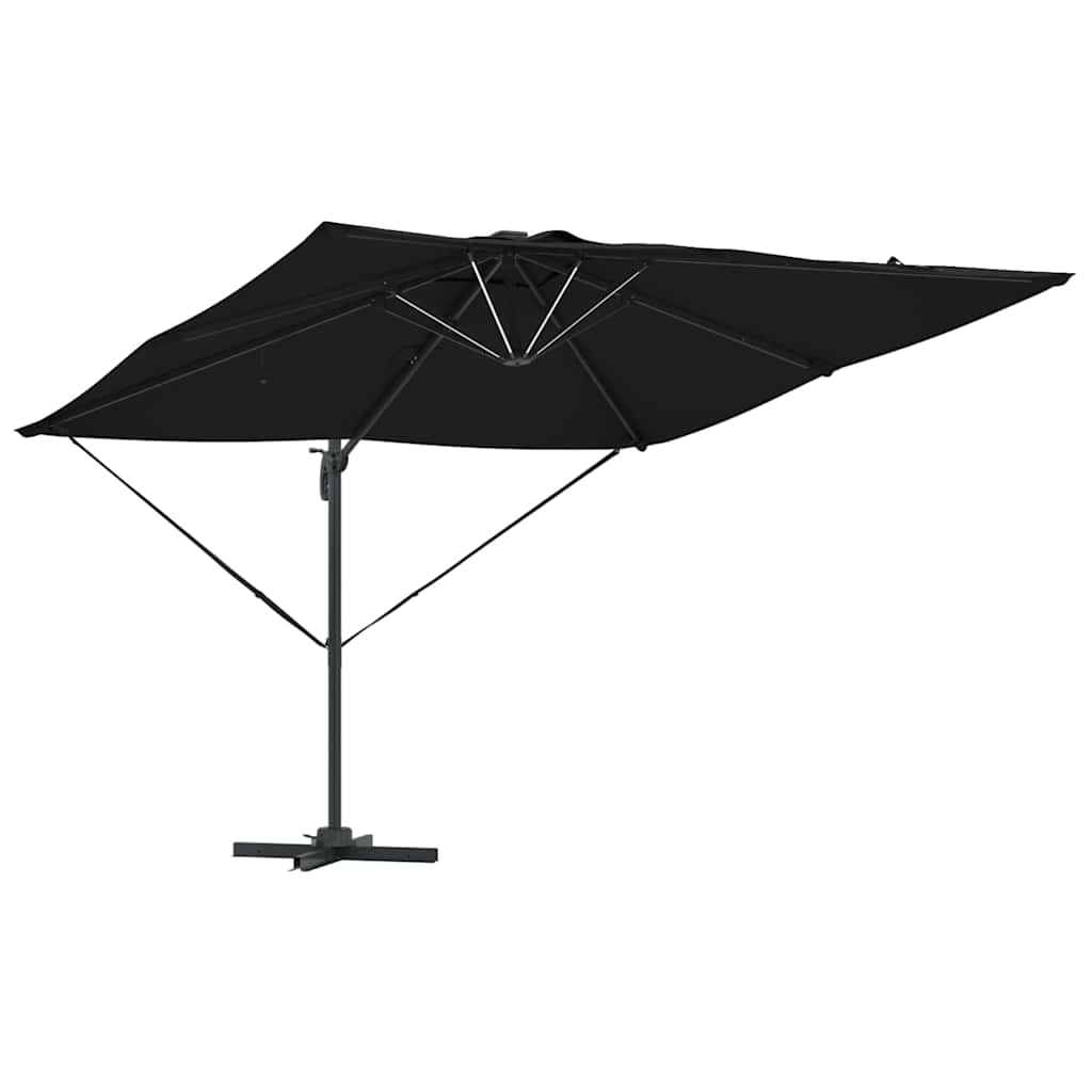 Sonnenschirm Schwarz 286 x 284 x 270 cm Aluminium und Polyester