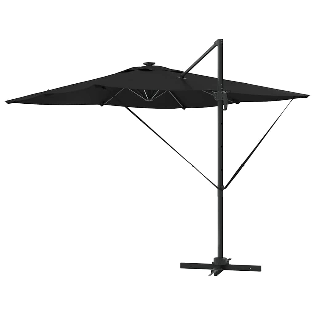 Sonnenschirm Schwarz 286 x 284 x 270 cm Aluminium und Polyester