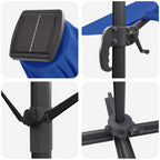 Sonnenschirm mit LED-Lichtleisten Azure Blau 286 x 284 x 270 cm