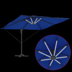 Sonnenschirm mit LED-Lichtleisten Azure Blau 286 x 284 x 270 cm