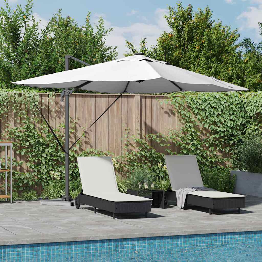 Sonnenschirm Sand 352 x 251 x 265 cm Polyester und Aluminium