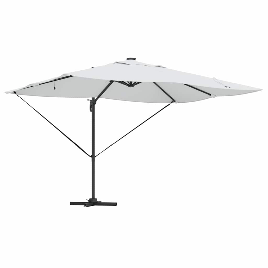 Sonnenschirm Sand 352 x 251 x 265 cm Polyester und Aluminium
