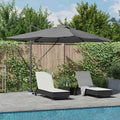 Sonnenschirm mit LED-Lichtleisten Anthrazit 352 x 251 x 265 cm