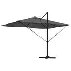 Sonnenschirm mit LED-Lichtleisten Anthrazit 352 x 251 x 265 cm