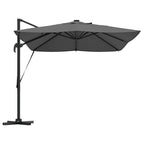 Sonnenschirm mit LED-Lichtleisten Anthrazit 352 x 251 x 265 cm