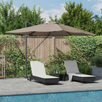 Sonnenschirm Taupe 352 x 251 x 265 cm Polyester und Aluminium