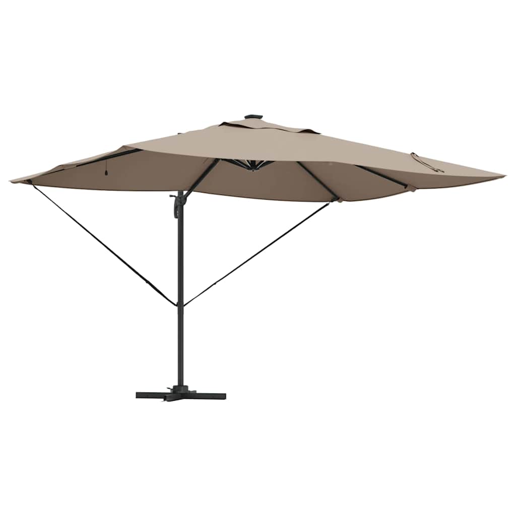 Sonnenschirm Taupe 352 x 251 x 265 cm Polyester und Aluminium