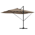 Sonnenschirm Taupe 352 x 251 x 265 cm Polyester und Aluminium