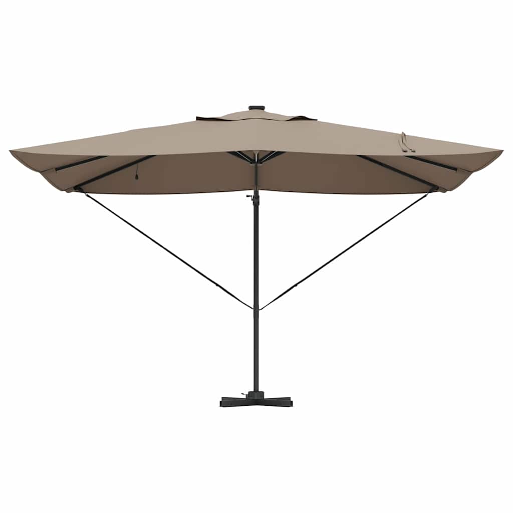 Sonnenschirm Taupe 352 x 251 x 265 cm Polyester und Aluminium