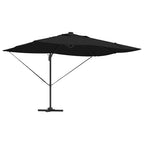 Sonnenschirm Schwarz 352 x 251 x 265 cm Polyester und Aluminium
