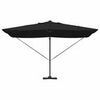 Sonnenschirm Schwarz 352 x 251 x 265 cm Polyester und Aluminium