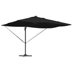 Sonnenschirm Schwarz 352 x 251 x 265 cm Polyester und Aluminium