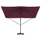 Roma Parasol Rot 286 x 284 x 265 cm Aluminium und Polyester