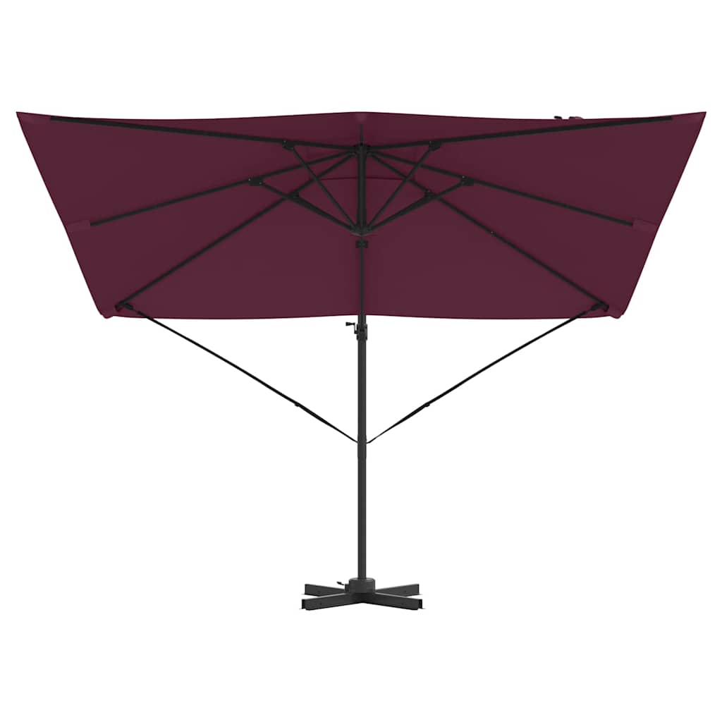 Roma Parasol Rot 286 x 284 x 265 cm Aluminium und Polyester