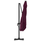 Roma Parasol Rot 286 x 284 x 265 cm Aluminium und Polyester
