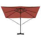 Roma Parasol Rot 286 x 284 x 265 cm Aluminium und Polyester