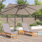 Sonnenschirm Taupe 351 x 250 x 260 cm Polyester und Aluminium