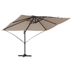 Sonnenschirm Taupe 351 x 250 x 260 cm Polyester und Aluminium