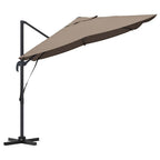 Sonnenschirm Taupe 351 x 250 x 260 cm Polyester und Aluminium