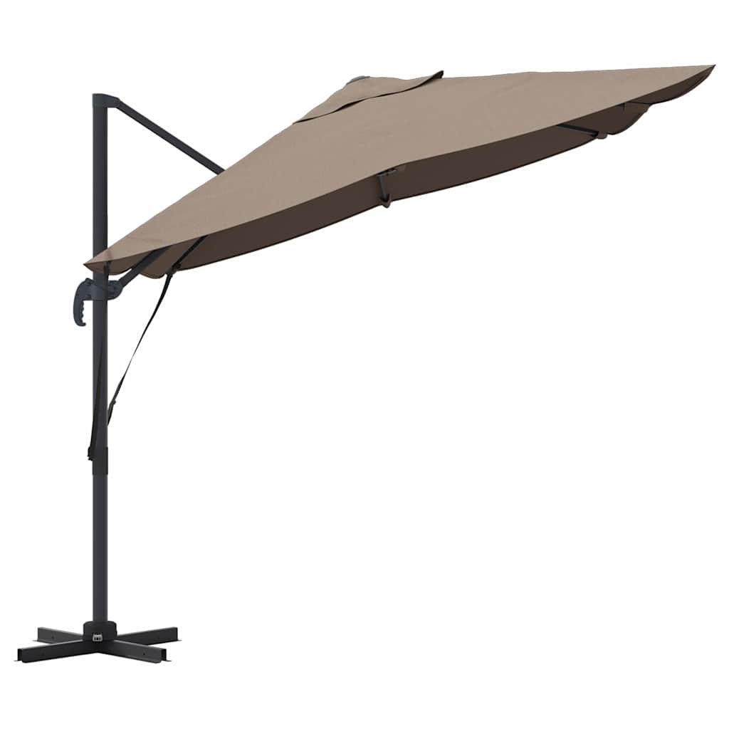Sonnenschirm Taupe 351 x 250 x 260 cm Polyester und Aluminium
