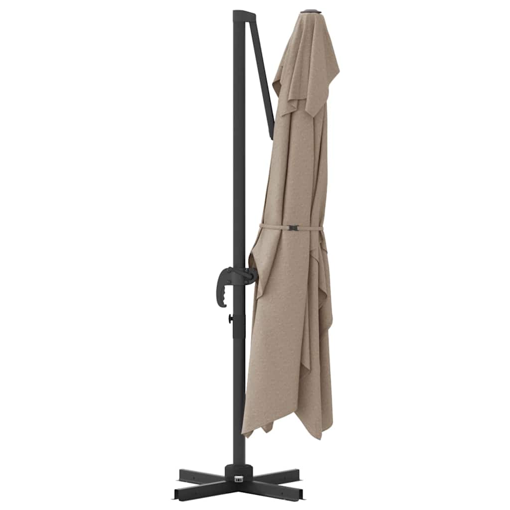Sonnenschirm Taupe 351 x 250 x 260 cm Polyester und Aluminium