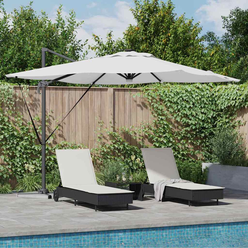 Roma Parasol Beige 286 x 284 x 270 cm Aluminium und Polyester