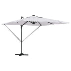 Roma Parasol Beige 286 x 284 x 270 cm Aluminium und Polyester